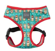 Disco Deers Christmas Harness for Dogs X-Small by FuzzYard - 22cm Neck & 25 to 32cm Chest