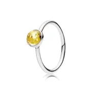 Pandora Silver November Birthstone Droplet Ring 191012CI-48 - Ring Size 4.5