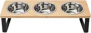 Cat Bowls with Stand | Pet Feeding Dishes,15-Degree Tilted Adjustable Height Elevated Non Slip Eating Kitten Puppy Feeding Bowls with Stand for Outdoor Pets