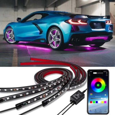 Car Flexible Underglow Strip Lamp LED RGB Underbody For Chevy Chevrolet Corvette (for: Chevrolet)