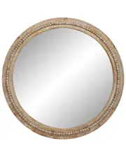 Peyton Lane Light Brown Rustic Wood Wall Mirror