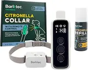 Barktec Citronella Bark Collar Rechargeable with Remote - Anti Barking Device for Dogs (Include 1 x Citronella Spray Refill), Dog Training Collar, Bark Control on Small, Medium & Large Dogs