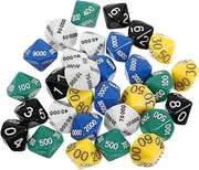GARIOUANS 30pcs Multi Sided Dice Place Value Dice for Board Games Party Game Props Convenient Storage