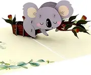Baby Koala on a Gum Tree 3D Pop up Card, Pop up cards Australia, Birthday cards, Australia theme cards, Australian symbol