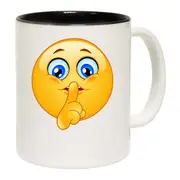 Shhh Emoticon Smile Face Icon Mug Cup