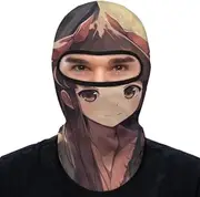 [QMNVBDS] Little Woman in Anime Ski Balaclava Winter Balaclava Full Face Mask Cycling Balaclava Headwear Sports Ski Mask Hunting Face Cover Outdoor Sunscreen Headcover Cap, Style, One Size