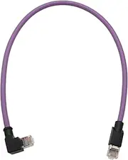 RJ45 Network Cable, Ethernet CAT6, 1Gbps for TV LAN Printer Computer Router Game EtherCAT Profinet Industrial Switch Server, 10m, Purple, Right Angled to Straight