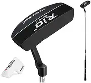 Men Women Golf Putter with Headcover,High Fault Tolerance Right Hand Golf Club Putter with Line of Sight,Stainless Steel Shaft Zinc Alloy Head Clubs