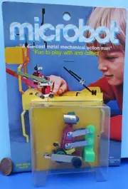 MICROBOT Die Cast Metal KRUSHOR '71 vtg Mechanical ACTION MAN Robot MOC Kenner