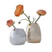 2 Pack Decor Bud Vases - Gold Tone and Silver Tone