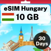 eSIM Hungary - 10 GB - 30 Days - Travel eSIM | QR code activation