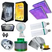 130w CFL 2700k 6400k Ventilation Clip Fan led 225 Tent Hydroponic Setup