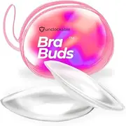 [Unclockable] Bra Buds - Implant-Grade Silicone Bra Inserts - Clear Gel Push-Up Pads - Affirming Design for Transgender, NB, Drag Queens, Crossdressing, Clear, One size