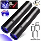 2X UV LED Ultraviolet Flashlight Black Light 395nm Detector Urine Pet Stains
