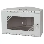 Stalflex CRC19-6U-330GG Rack Cabinet Corner 19" 6U, 330mm, Glass Door, Gray