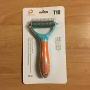 PAWSROOM T10 Max Dog & Cat Double Sided Dematting Deshedding Comb Brush Tool USA