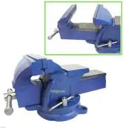 NEW HD 6" HEAVY DUTY BENCH VISE CLAMP TABLETOP SWIVEL LOCKING STEEL BASE