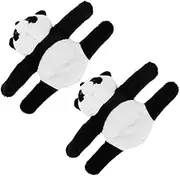 ADOCARN 2pcs Plush Panda Stuffed Animal Slap Bracelets Comfortable Wrist Bands Party Favors for Birthdays Halloween Christmas and More and Wear Resistant Design