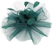 [Healeved] Fascinator Headband with Mesh Design Versatile Tea Party and Cocktail Accessory for Women Lightweight and Comfortable Hair Clip for Weddings and Flapper Events