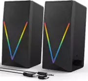 Altavoces para computadora, Altavoces de escritorio con 6 luces RGB de colores