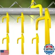 Herbert-fty 6 Pcs Chain Link Fence Metal Banana Clip,Fence Banana Clip,Fabric