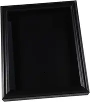 Didiseaon Flag Presentation Case Wooden Memorial Box with Glass Front for Veteran Flags Compact Design for Home Office Museum Display Black Finish