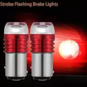 2X Red 1157 BAY15D P21/5W Strobe Flash Light Brake Blink Led Tail Reverse Bu.JL