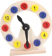NAMOARLY Clock for Educational Cognitive Plaything Develops Recognition Shape Skills Safe Smooth Edges Early Learning Tool