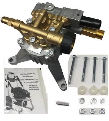 UPGRADE MORE DURABLE BRASS HEAD 3100 Pressure Washer Pump REAR PIPE CONNECTION
