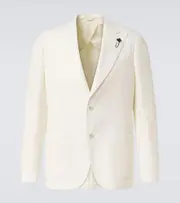 [Lardini] Lardini Wool, linen, and silk blazer AU 93 white