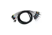 BravoPro PM007B-03 3M 8-way Multicore 6.35mm TS Jack Plug to RCA Male
