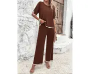 Delaney Loungewear Matching Set - Brown