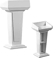 Pulpits for Churches, Church Pulpit Podium Desk Lectern Podium for Conference, Auditorium, Classroom(White)