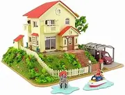 Sankei MK07-08 Minichuato Kit, Studio Ghibli Series, Ponyo on The Cliffs, House of Sosuke and Ponyo, 1/150 Scale, Papercraft