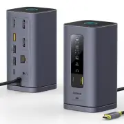 Docking Station, USB C Docking Station 3 Monitors with 3*4K HDMI - July Special!