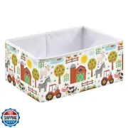 Kigai Colorful Airplanes Cube Storage Bin, Large Foldable Organizer Basket fo