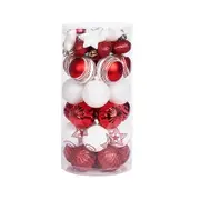 41 Pack Painted Star Shape Decorative Christmas Ball Ornaments Set Christmas Tree Wedding Party Decor