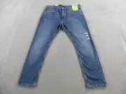 Levis 512 Jeans Mens 34x30 Blue Denim Slim Tapered Stretch Medium Wash Pants