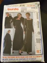 Burda 8719 Sewing Pattern Sz 12-22 Evening Dress Sewing Pattern Uncut