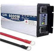 Pure Sine Wave Inverter 6000w 8000w, DC Voltage Converter 12v/24v/48v/60v to AC 110v/220v Transformer Converter,Car Inverter,with AC Outputs,6000W-60Vto220V