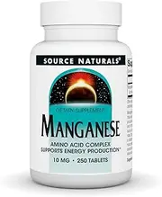 Source Naturals Manganese Chelate 10mg Elemental 250 Tablets