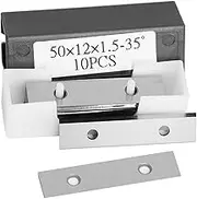 Square 50mm 2 inch Carbide Inserts Cutter Blades Paint Scraper 2 Edges 50x 12 x 1.5mm for Woodworking Surfacing Groove Helical Planer Cutter Heads and Hand Hold Scraper 10pcs