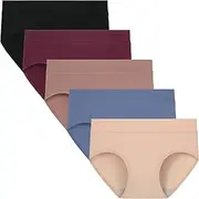 [TUTUESTHER] Women's Cotton Briefs Seamless Underwear Waist Briefs Stretchy Underwear Comfortable Sports Panties Hipsters Multipack