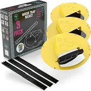 Mouse Trap Bucket- 5 Gallon Bucket Lid Mouse Rat Trap 3 Pack - Automatic Reset Flip and Slide Device - Humane Rat Catch Device for Indoor Outdoor Use - Reusable