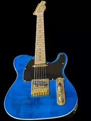 UPGRADED NEW MAPLE FLAMED SOLID 6 STRING VINTAGE TELE STYLE ELECTRIC GUITAR