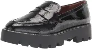 Franco Sarto Balin H4531S2 Penny Loafer Women's 9.5 Black Platform Shoes ZPO2968