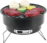 Charcoal Barbecue Grill, Portable Stainless Steel Camping Grill Stove, Tabletop Smoker