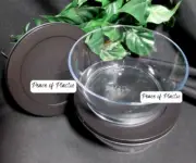 Tupperware New Clear Acrylic Bowl Bowls Set with Black Seals