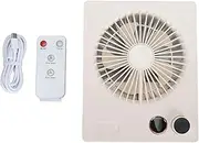 XIASABA Ultra Thin And Portable Table Fan For Desktop With Battery Operated Function Standing And Hanging Design Foldable Feature Step Less Speed Control Ideal For Travel (Beige)