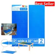 Lightweight 12"x32" Blue Baseplates - Perfect for Kids' Construction Play